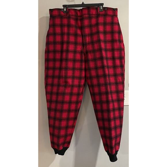 Woolrich Pants‎ Vintage Mackinaw Plaid Wool Hunting Trousers Mens 40x31